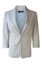 Dsquared2 Cotton Blend Cream Single Breasted Blazer Jacket (44 | Uk 12)