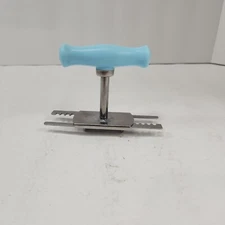 Jar Lid Can Opener Adjustable Remover Stainless Twist Off Grip Easy Blue Handle 