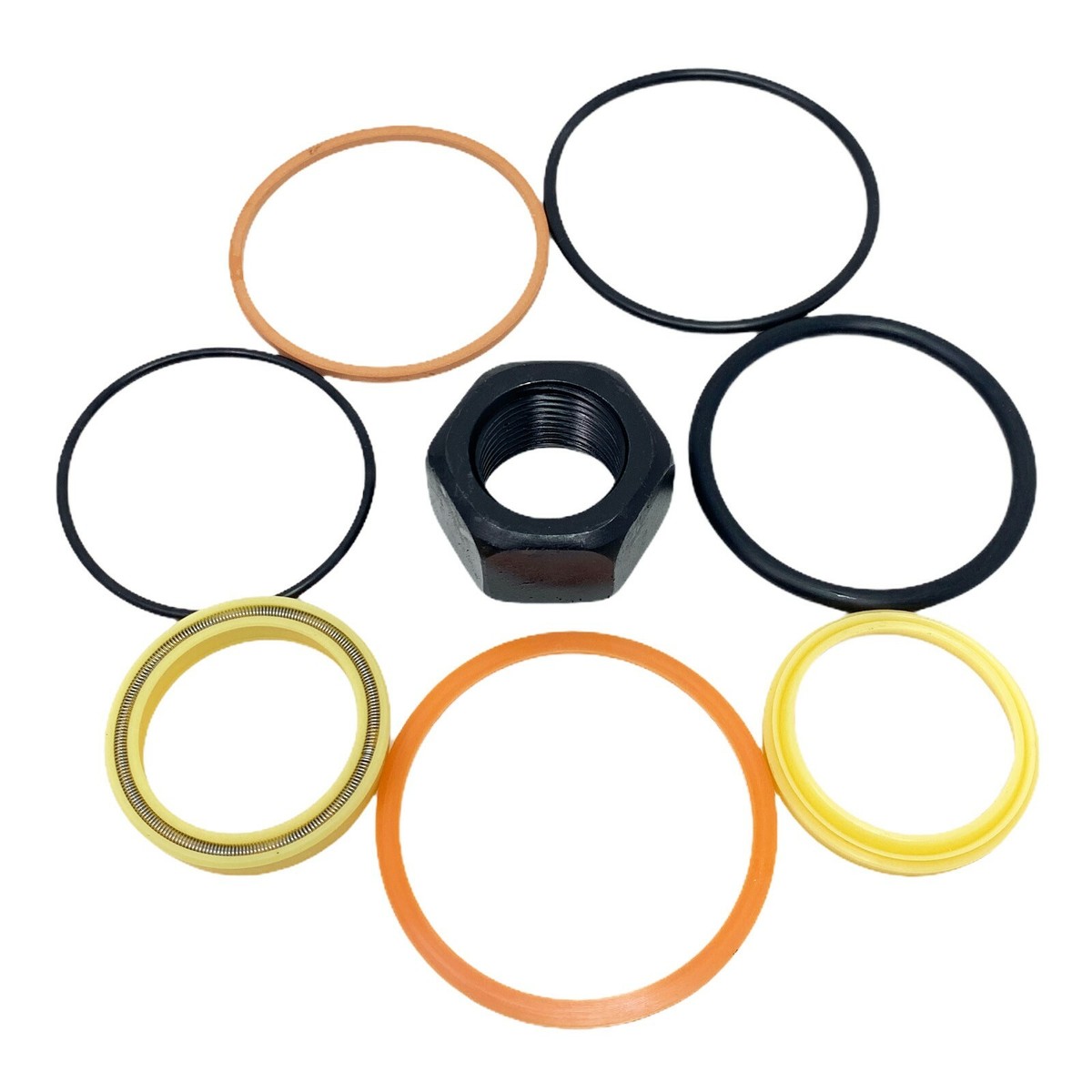 Tilt Cylinder Seal Nut Kit 7199903 For Bobcat S510-S595 Loaders & E25-E27Z Excavators - Replacement Hydraulic Seal