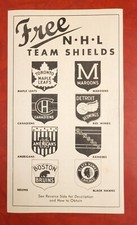 Original 1937-42 Beehive NHL Shield Offer Form, Crests