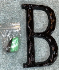Betlight Cast Iron Letter “B” Matching Screws - Black NIP