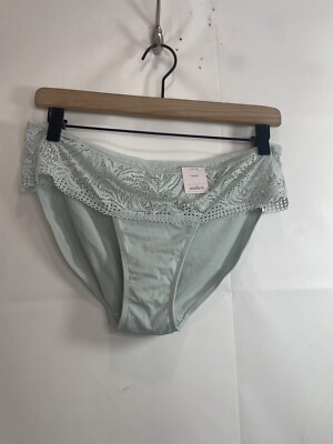Auden Women's Size Large 12-14 Mint Green Lace Micro Hipster Lingerie Underwear