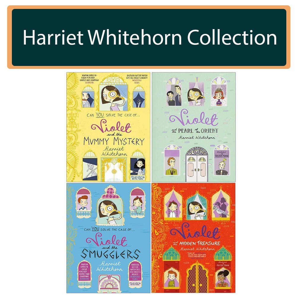Harriet Whitehorn Collection 4 Books Set Violet and the Mummy Mystery, Smugglers