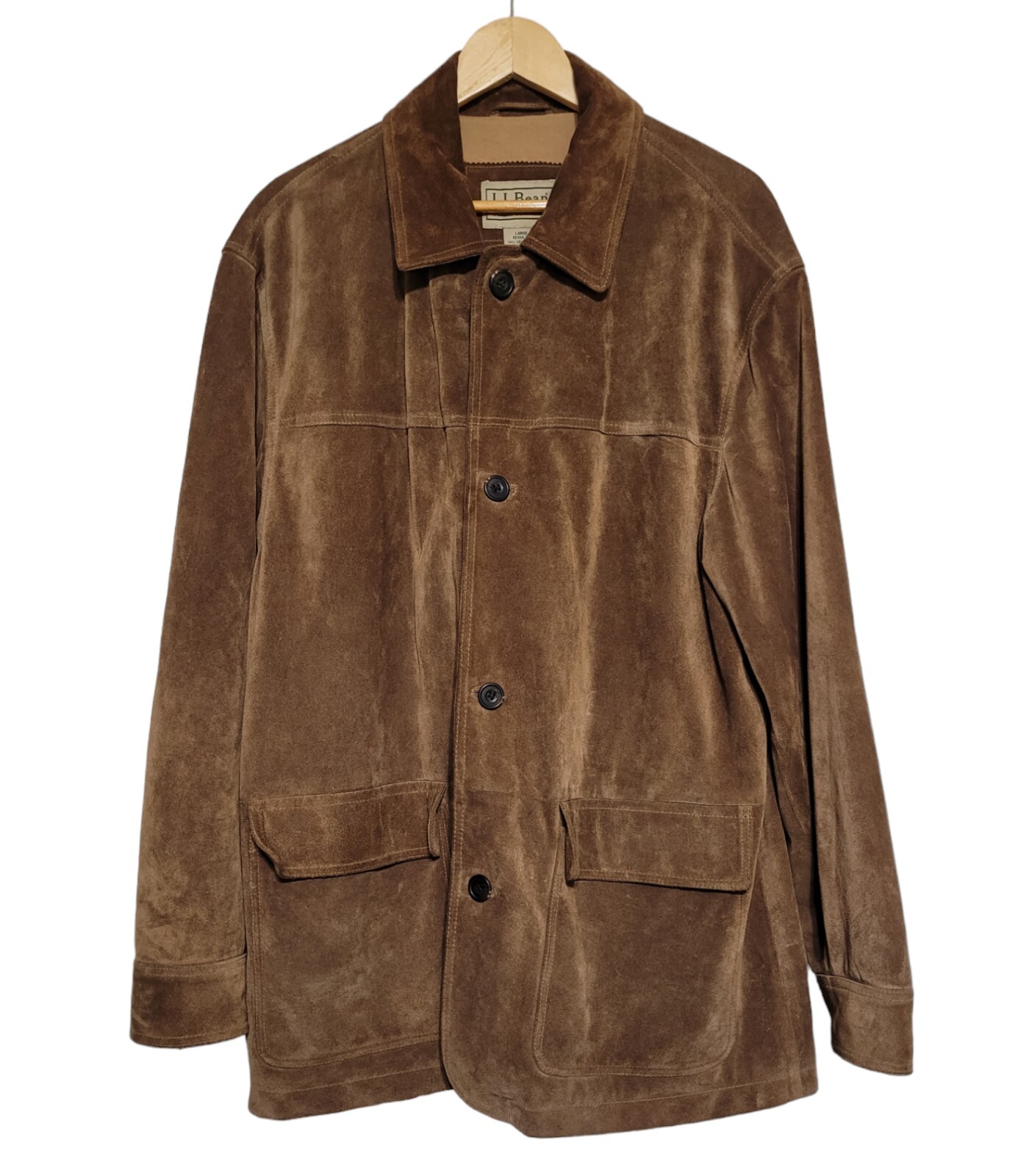 Vintage LL Bean Suede Leather Jacket Coat Chore Barn … Gem
