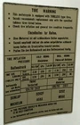 SUZUKI GSXR750J GSXR750K GSXR750L GSXR750M TYRE PRESSURE CAUTION LABEL