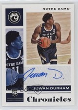 2021-22 Panini Chronicles Draft Picks Rookie Signatures Juwan Durham Auto 1b9b