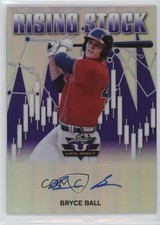 2020 Leaf Valiant Rising Stock Purple Prismatic 9/20 Bryce Ball #RS-BB3 Auto 2s2