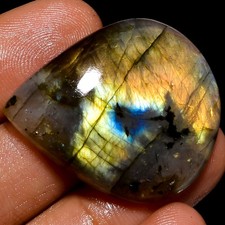 100% Natural Labradorite Heart Shape Cabochon Gemstone 44 Ct. 32X28X6 mm A-11796