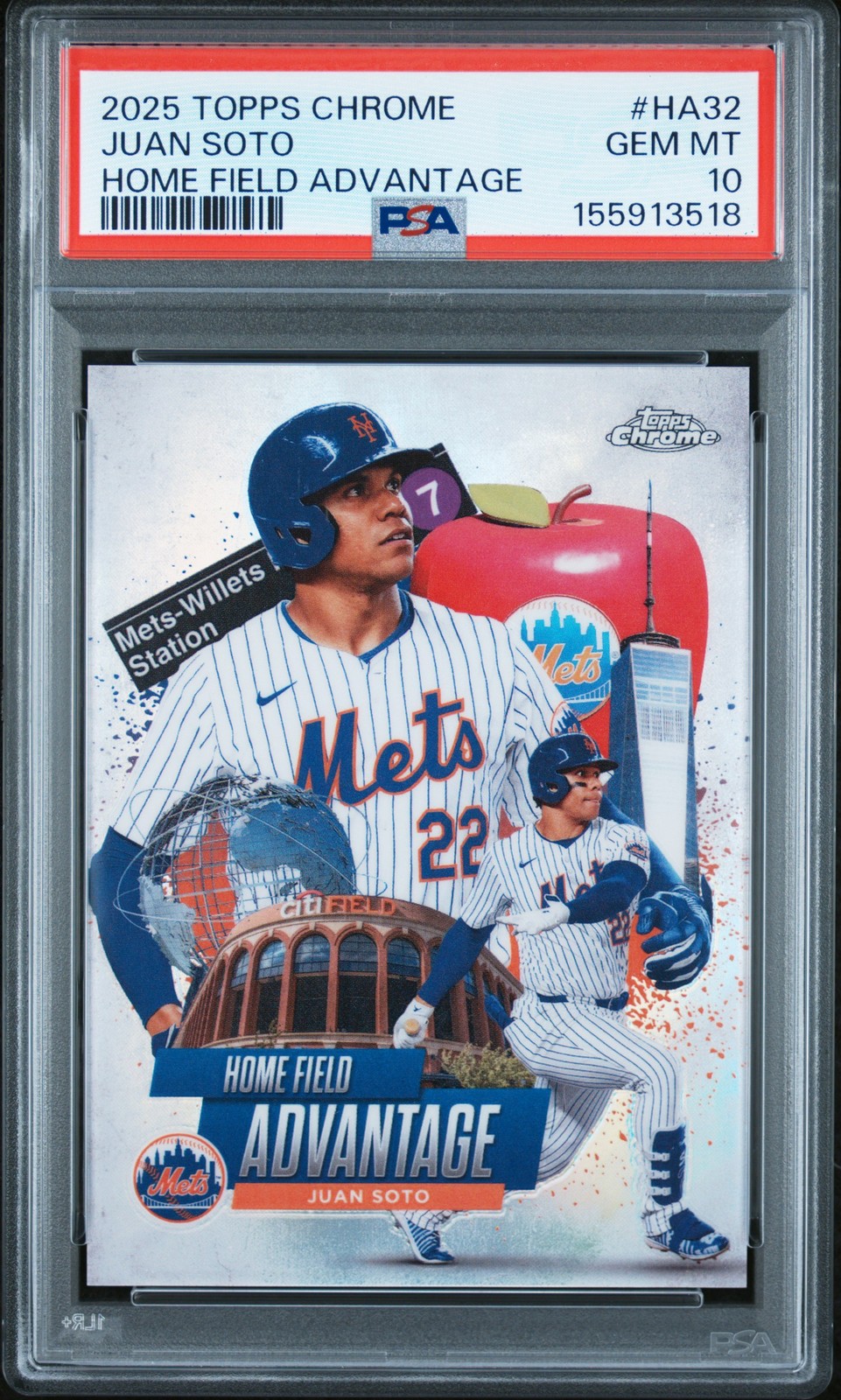 2025 TOPPS CHROME HOME FIELD ADVANTAGE #HA32 JUAN SOTO PSA 10