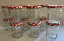 12 Bonne Maman Jars 13 OZ Super Clean Labels Removed Gingham Lids Storage Crafts
