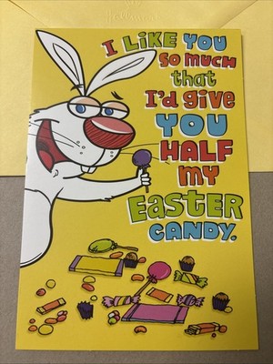 Funny Easter Candy I Like You So Much 5 x7  Hallmark Greeting Card