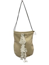 mina perhonen forest parade drawstring handbag, cowhide leather, white aas9257 