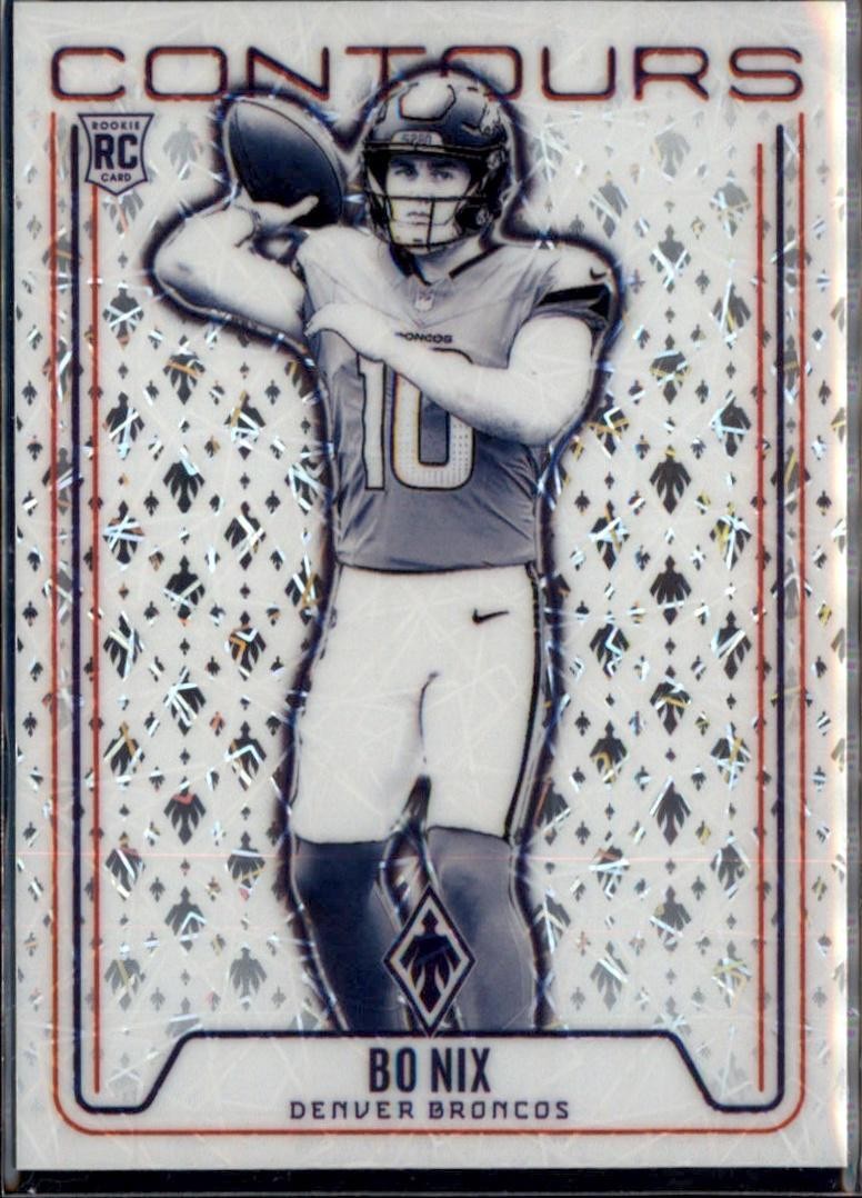 2024 Panini Phoenix #CON-BNX Bo Nix Contours Lazer