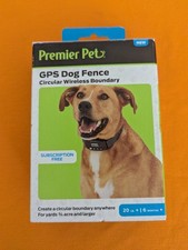Premier Pet GIF00-18024 GPS Dog Fence Circular Wireless Boundary 20 lbs 6 Month