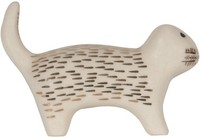 Clayre & Eef 65070 TüRknopf 8X4X5 Cm Weiß / Goldfarbig