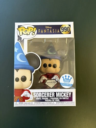 FUNKO POP Disney Fantasia #990 Sorcerer Mickey Mouse Diamond Shop Exclusive New