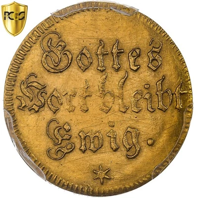 Ville d'Ulm, 1/2 Ducat, 1717, Très rare, Or, PCGS, UNC Details, Friedberg:3487 - Photo 1/2