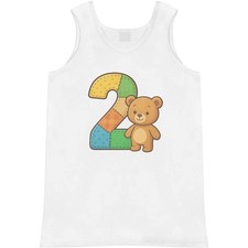 'Number 2 Birthday Bear' Adult Vest / Tank Top AV057911 