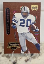 1996 Playoff Contenders Barry Sanders Genuine Leather Insert #20 Lions *NDSC