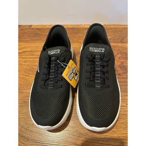 Skechers Go Walk Slip-In Sneakers - Black - Size 7 Wide Stylish Comfort Shoe NEW - Picture 3 of 11