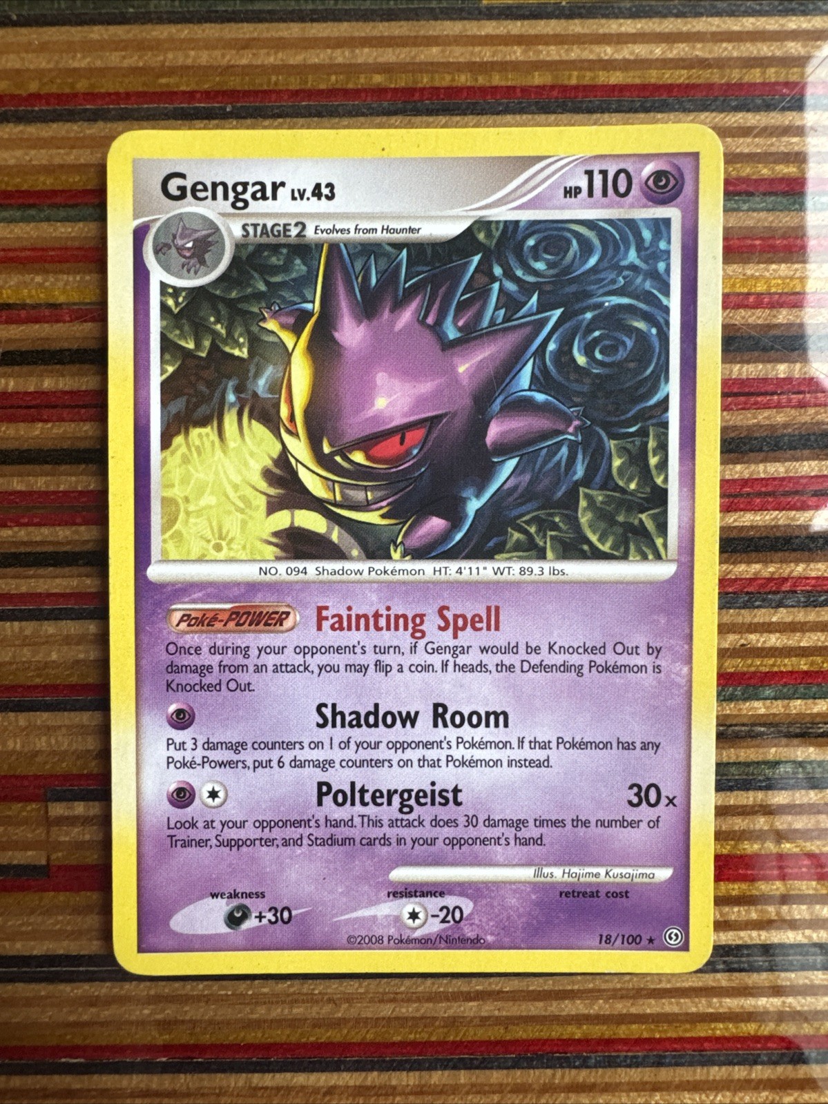 Gengar Pokemon 18/100 Stormfront Regular Rare LP
