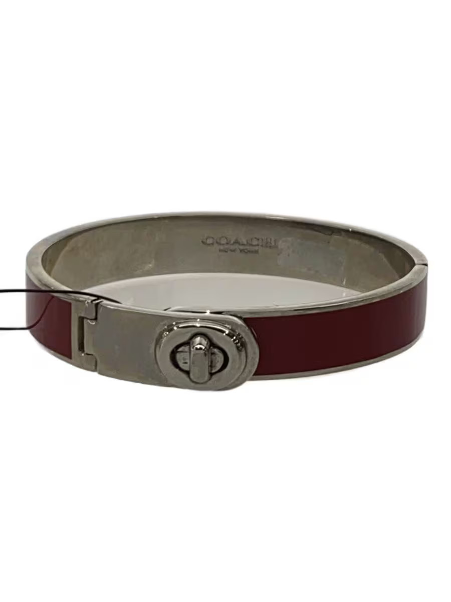 COACH Bracelet Bangle with Color Stones, Red, Women's