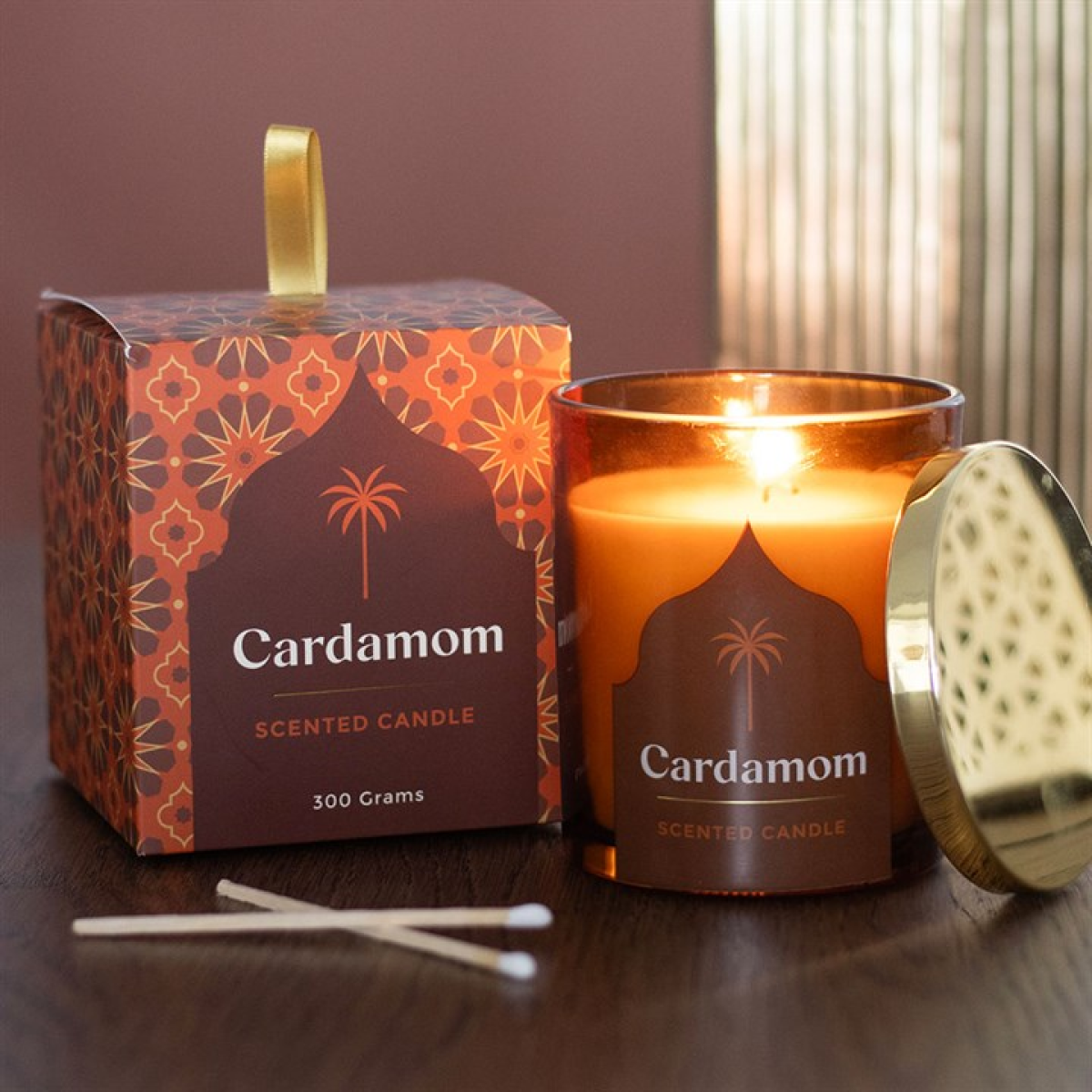 Arabian Nights Cardamom Scented Glass Jar Candle