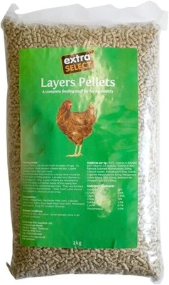 BRANDED Extra Select Chicken Feed Layers Pellets - Laying Poultry Feed for Hens, Geese..