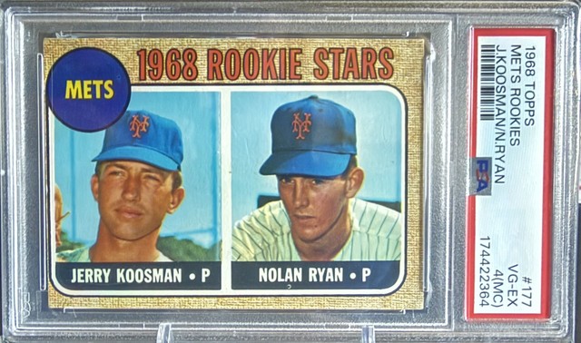 Nolan Ryan 1968 Topps Baseball New York Mets Rookie Stars