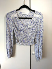 ASTR The Label Ditsy Floral Milkmaid Top Size S Cottage Soft Girl Romantic