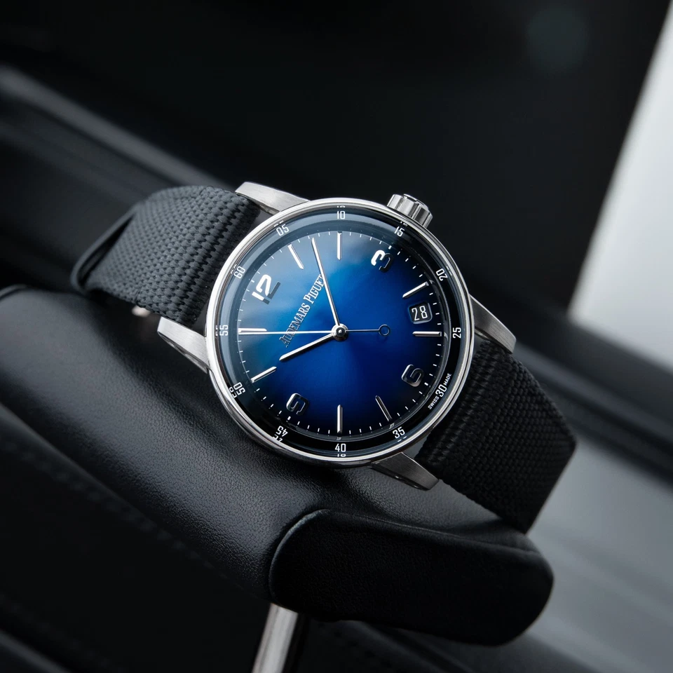 Audemars Piguet Code 11.59 Lacquered Blue Dial White Gold Rubber Set 41mm Watch - Image 2 of 4