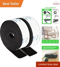 Felt Strips Adhesive Backing Black 2 Rolls 60 Inches Protect Floors Furniture