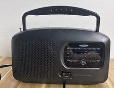 GE General Electric AM/FM Portable Band Radio 7-2664B Dual Power Antenna
