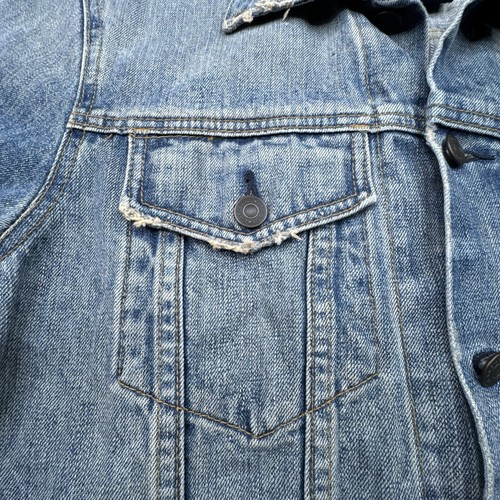 Vtg Gap Denim Jean Jacket Men's Small Trucker Biker Coat Blue Stonewash EUC Y2K - Picture 8 of 16