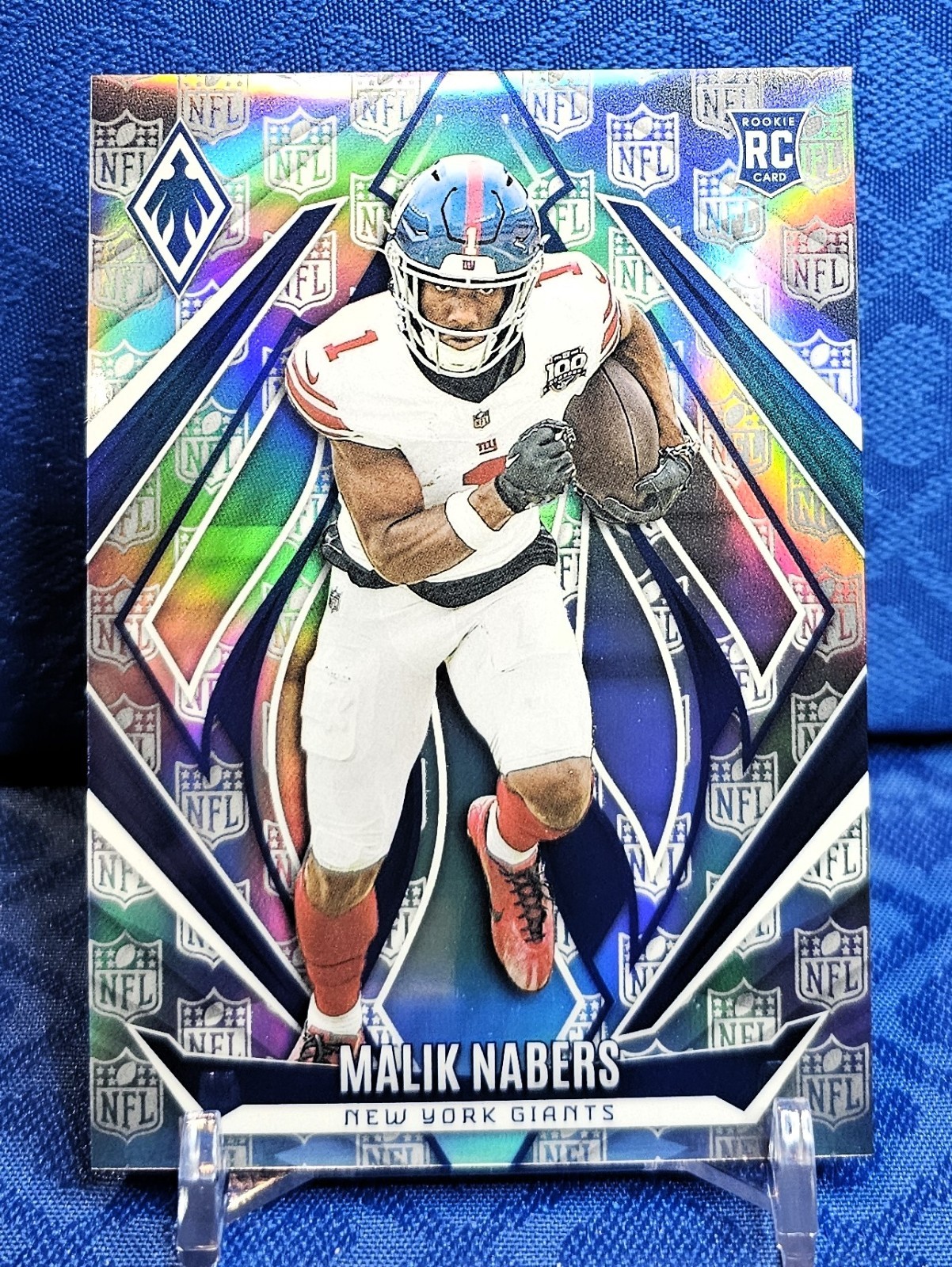 2024 Panini Phoenix Football Malik Nabers #221 NFL Shield Refractor /150 Giants 