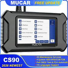 MUCAR CS90 ABS/SRS/Engine/TCM 4 System Full Scan Gear Relearn Oil Reset Scanner