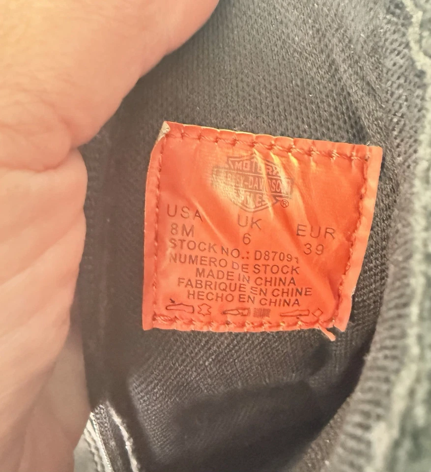 Botas de moto Harley-Davidson Ingleside de cuero para mujer D87092 talla 8M Foto 3 de 4