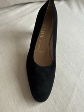 Prada, Pumps, Schwarz, Klassisch, 8 cm Höhe, 1 cm Plateau, Vintage