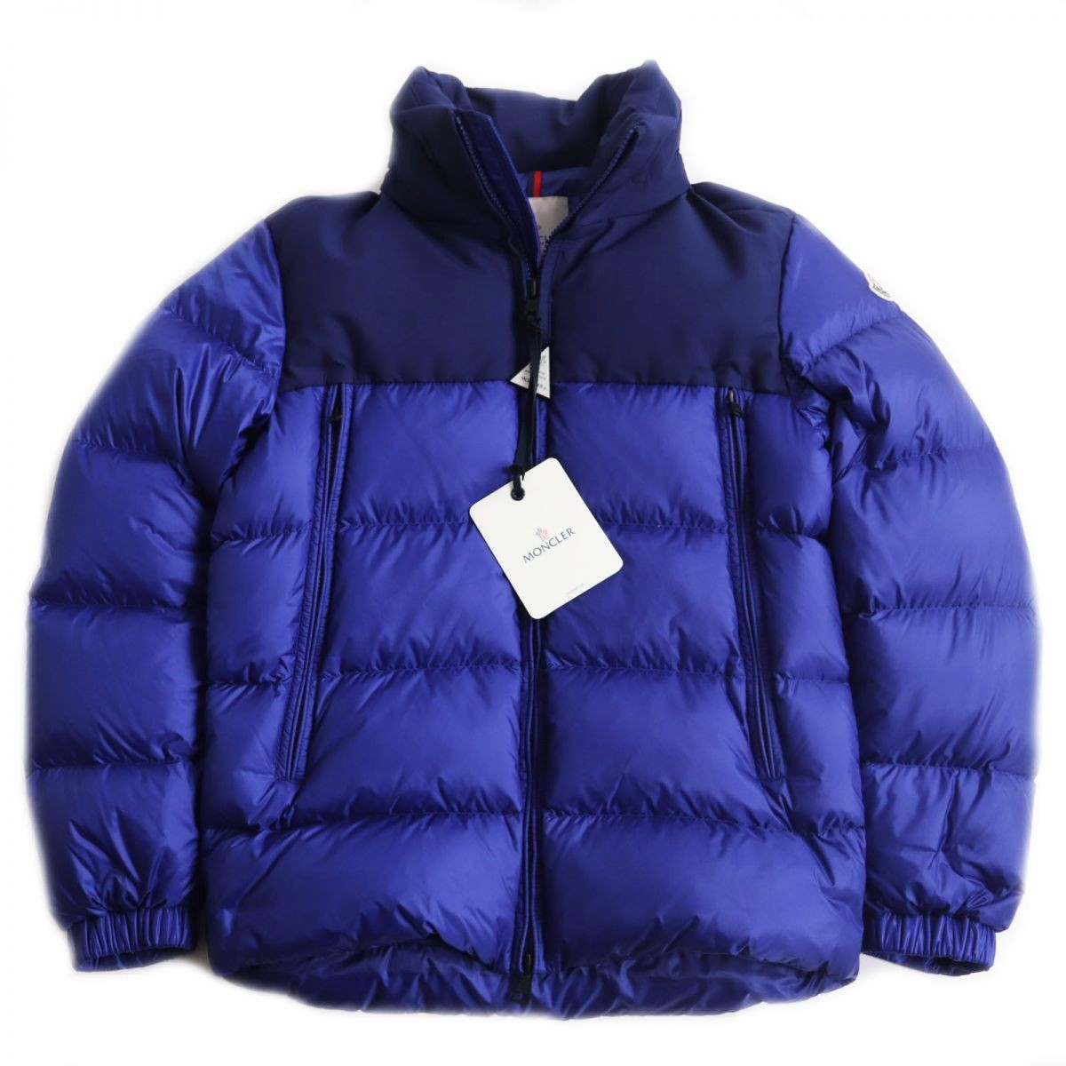 Moncler Faiveley Blue Hooded Down Jacket with Logo Patch Size 1 AU 20AW