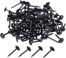100Pcs Black Upholstery Nails Tacks, Iron Vintage round Head Thumb Tacks Push Pi