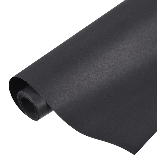 Carta da regalo kraft, 44x1000cm decorativa per pacchi, nera 80GSM - Afbeelding 1 van 6