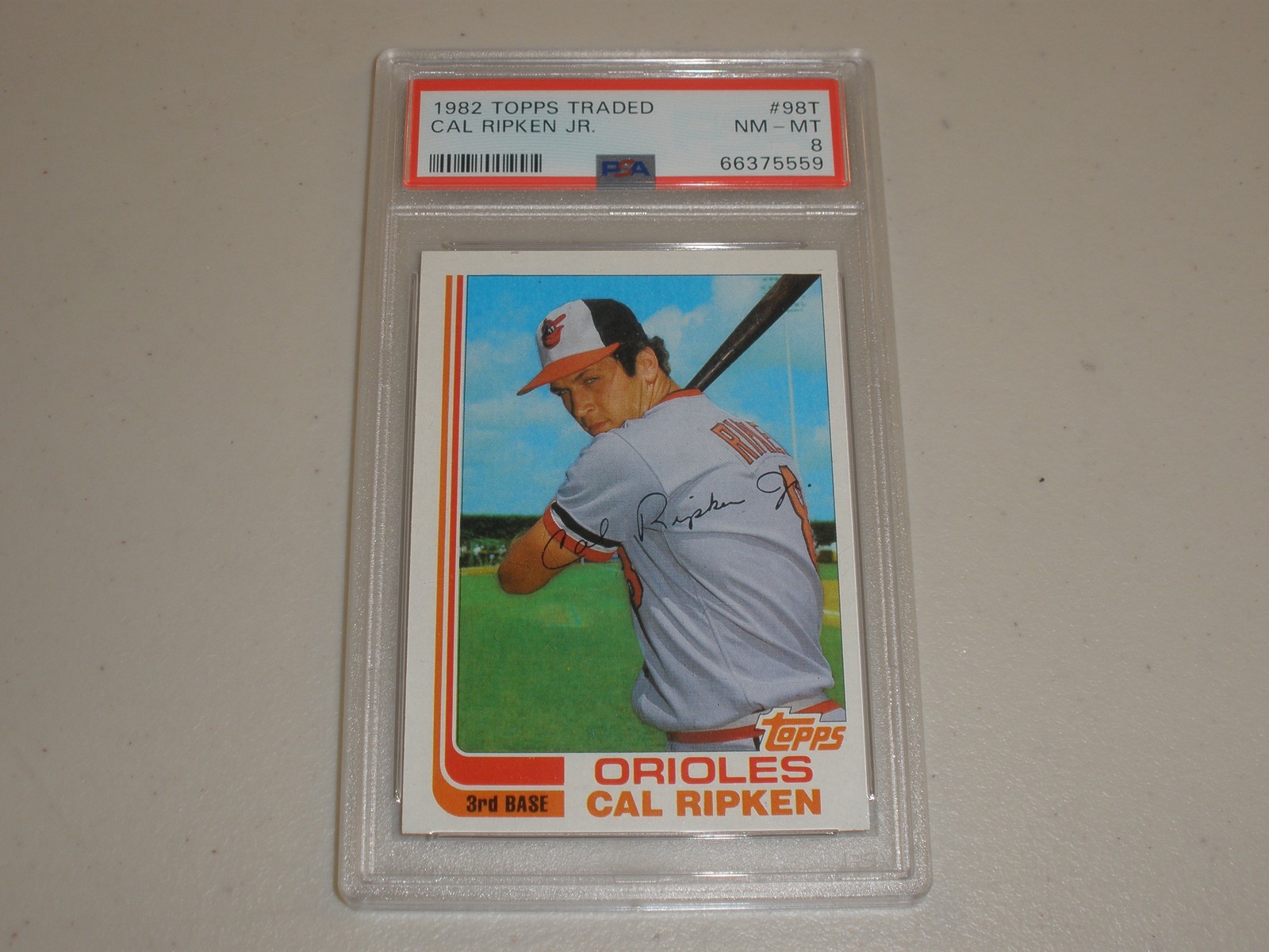 1982 Topps Traded #98T Cal Ripken Jr Rookie RC PSA 8 NM-MT