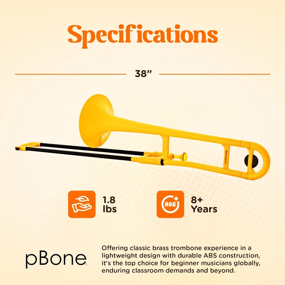 Trombone plástico pBone BB - Design leve com aderência ergonômica - Inclui... - Imagem 4 de 4