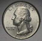 1961 Washington Silver Quarter | Uncirculated Coin | 90% Silver