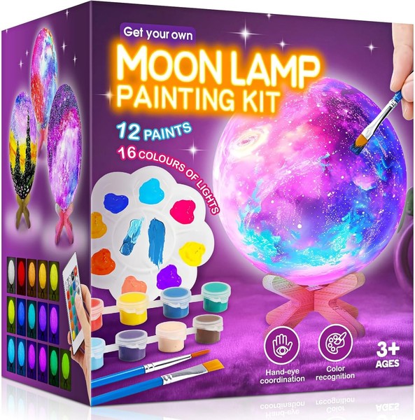 Bastelset Kinder Ab 6 7 8 9 10 Jahre,Geschenke MäDchen 10 11 12 Jahre,Mondlampe-image