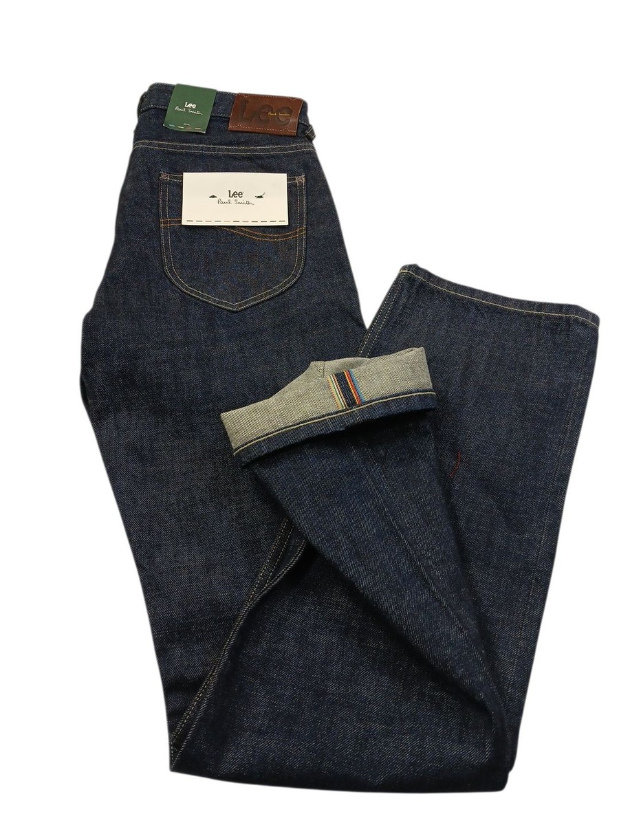 Lee x Paul Smith Selvedge 101 Rider Jeans in Rinse Men 30x33 Slim