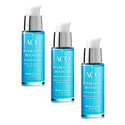 3x ACO Face Hydrating Booster 30ml Hyaluronic Acid Serum Provitamin B5