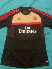 AC Milan Adidas Training Jersey Vintage 2011 Black Gold Size Medium