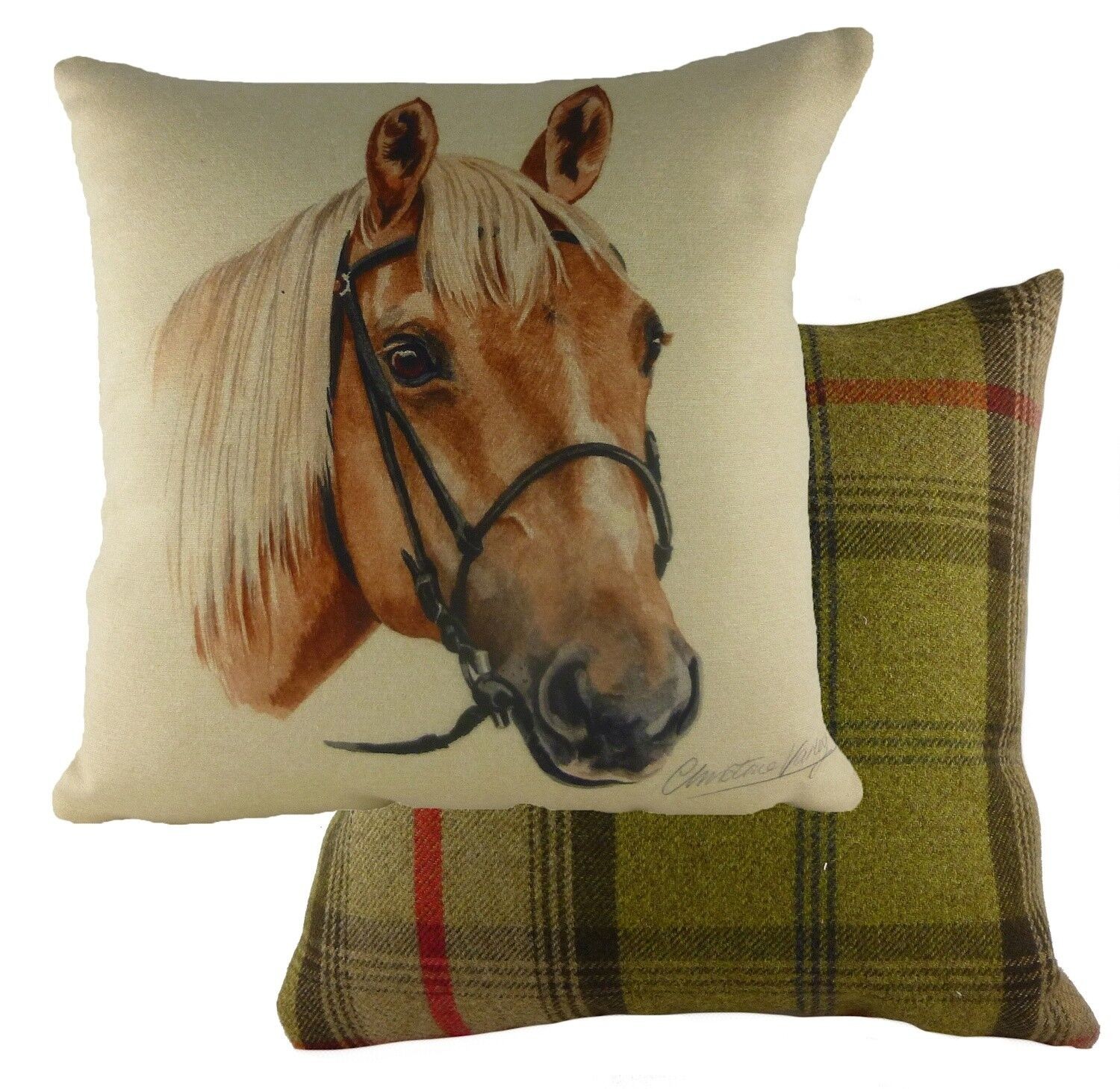 Evans Lichfield Horse Cushion Cover 17x17cm