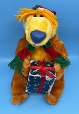 Jim Henson  s Bear in the Big Blue House 14  Plush Holiday Santa Bear W/ Present